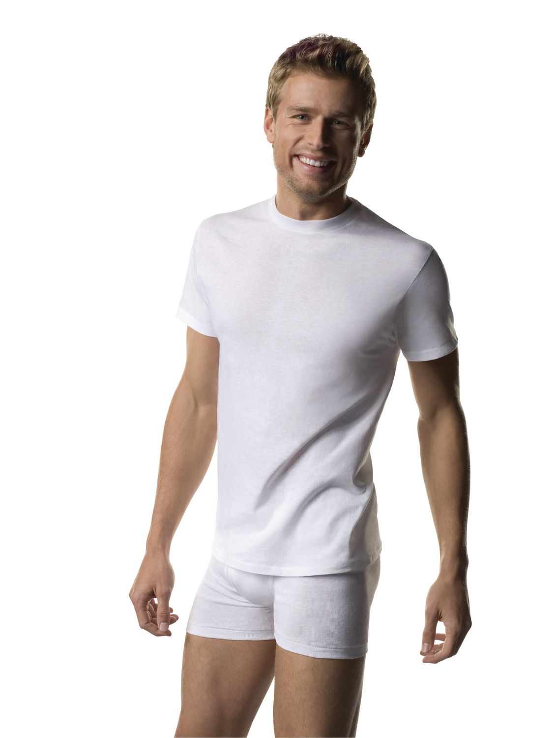 Hanes Men s Tagless T Shirts Pack of 4 Sizes S 3XL Walmart.ca